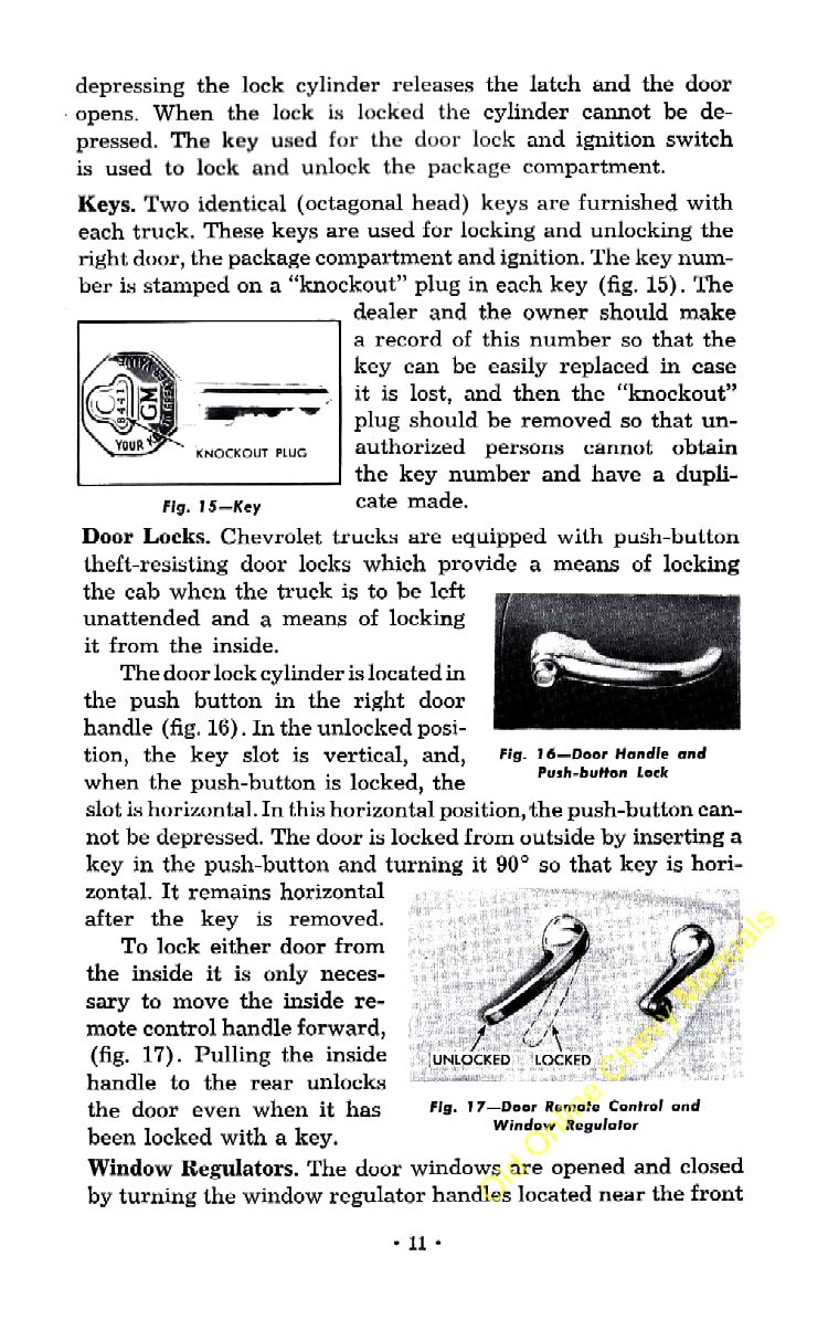 1957 Chevrolet Trucks Operators Manual Page 28